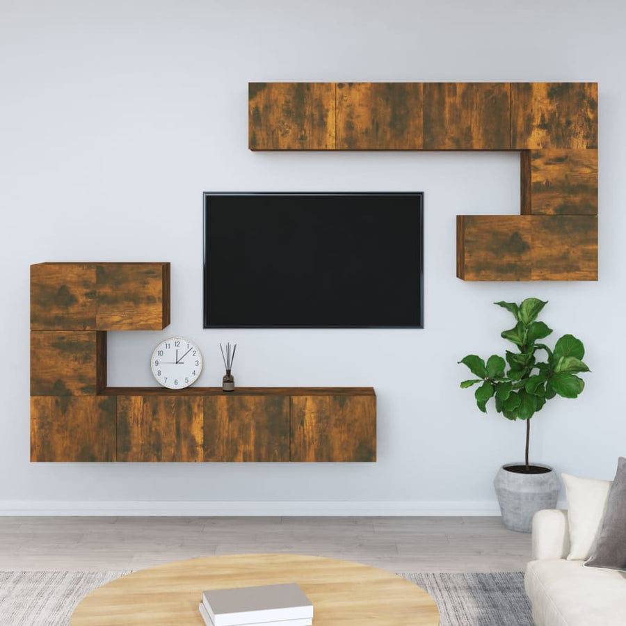 Tv-Wandmeubel Bewerkt Hout Kleurig 80 cm