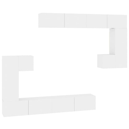 Tv-Wandmeubel Bewerkt Hout 100 x 30 x 30 cm Wit