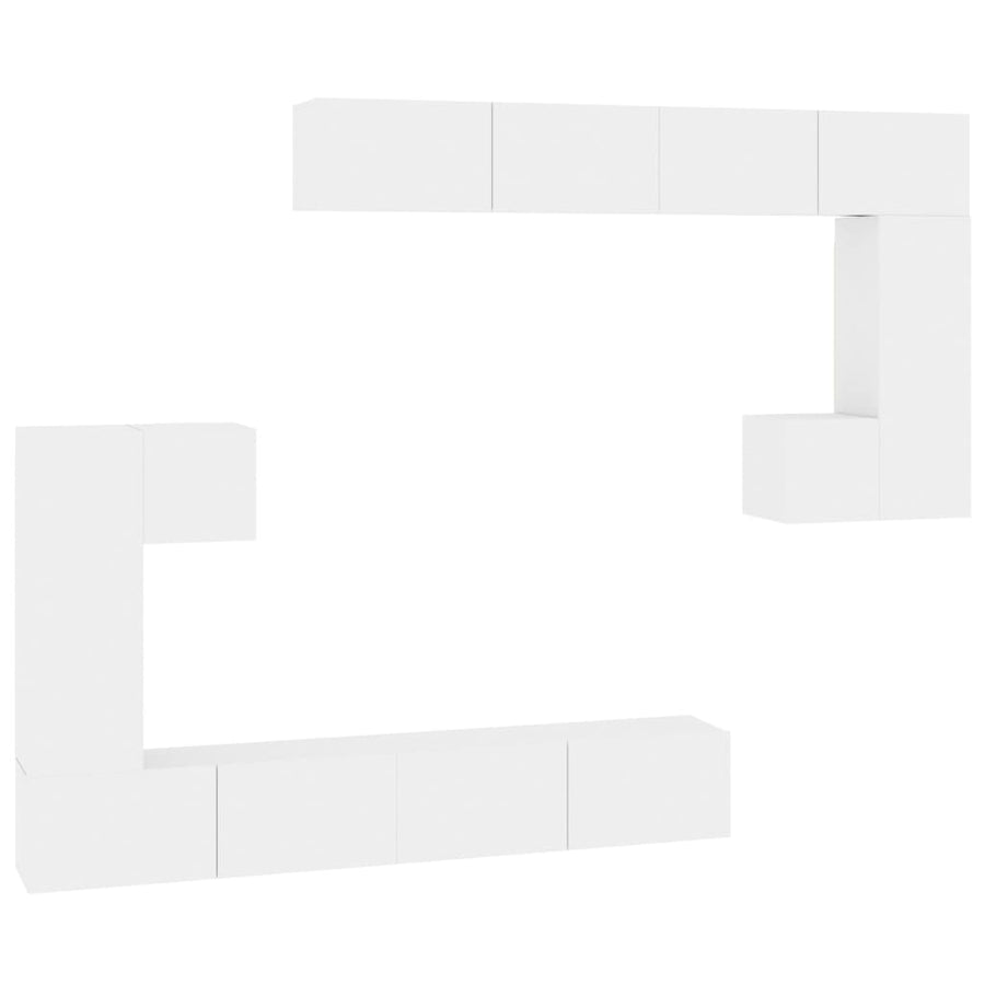 Tv-Wandmeubel Bewerkt Hout 100 x 30 x 30 cm Wit