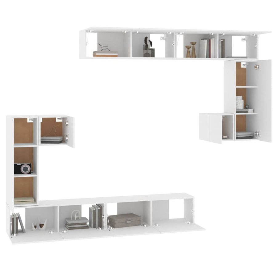Tv-Wandmeubel Bewerkt Hout 100 x 30 x 30 cm Wit