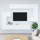 Tv-wandmeubel bewerkt hout wit 30.5x30x30 cm