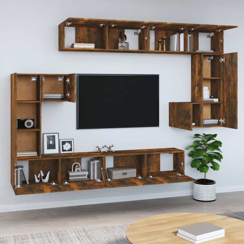 Tv-Wandmeubel Bewerkt Hout Kleurig 100 cm