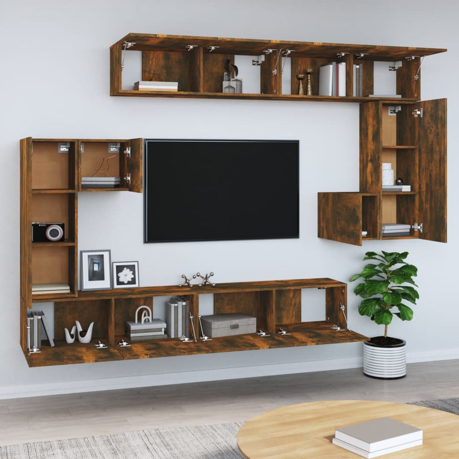 Tv-Wandmeubel Bewerkt Hout Kleurig 100 cm