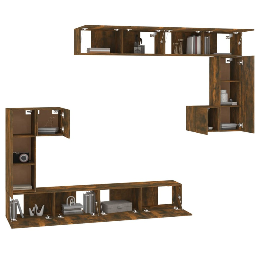 Tv-Wandmeubel Bewerkt Hout Kleurig 100 cm