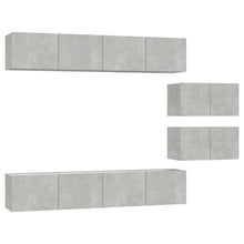 -Delige Tv-Meubelset Bewerkt Hout 80 x 30 x 30 cm Betongrijs