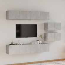 -Delige Tv-Meubelset Bewerkt Hout 80 x 30 x 30 cm Betongrijs