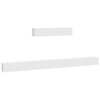 -Delige Tv-Meubelset Bewerkt Hout 100 x 30 x 30 cm Wit