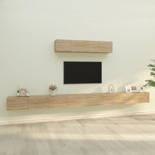 -Delige Tv-Meubelset Bewerkt Hout Kleurig 100 x 30 x 30 cm Sonoma eiken