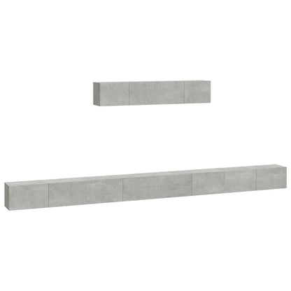 -Delige Tv-Meubelset Bewerkt Hout 100 x 30 x 30 cm Betongrijs