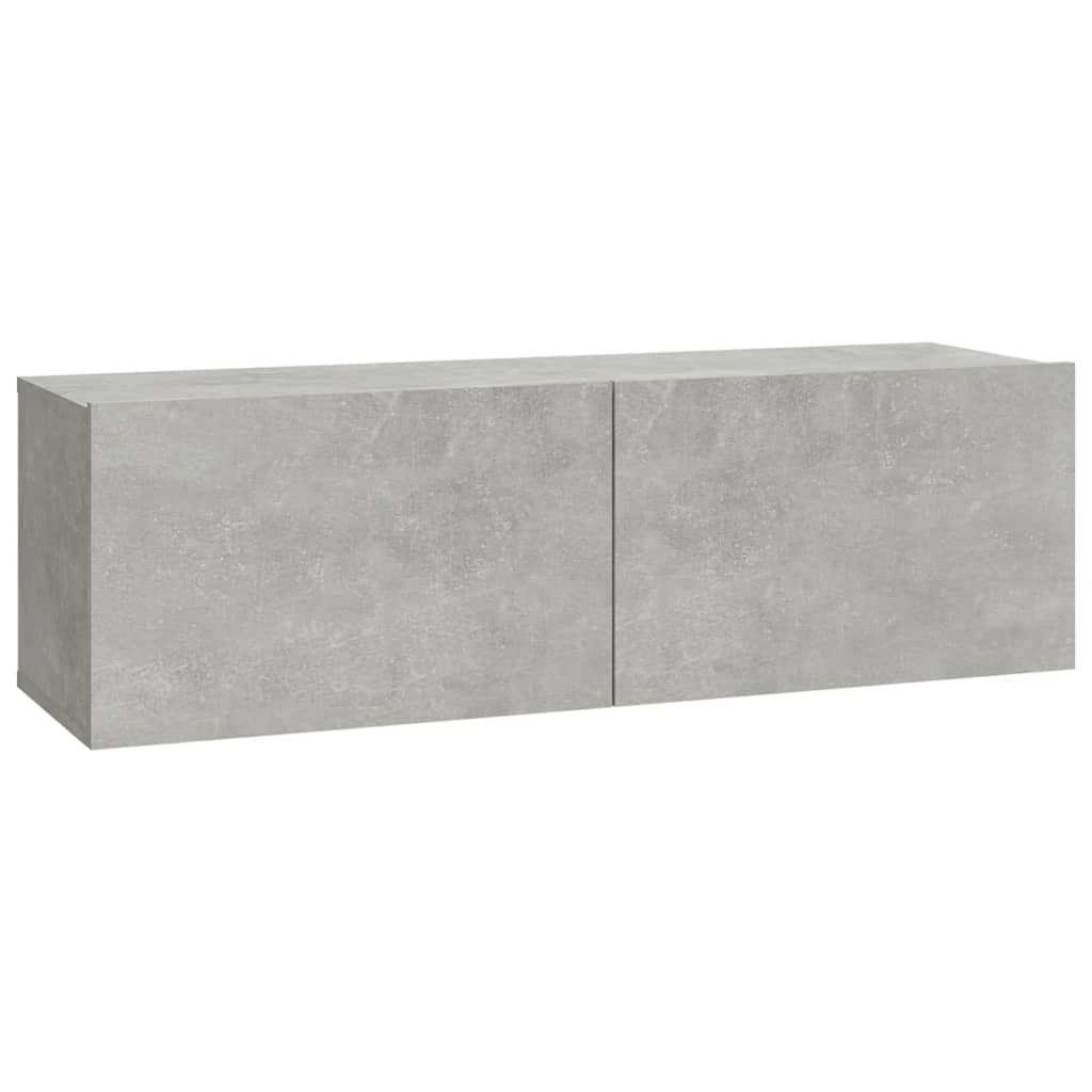 -Delige Tv-Meubelset Bewerkt Hout 100 x 30 x 30 cm Betongrijs