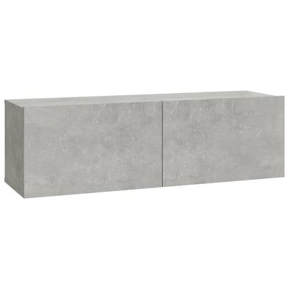 -Delige Tv-Meubelset Bewerkt Hout 100 x 30 x 30 cm Betongrijs
