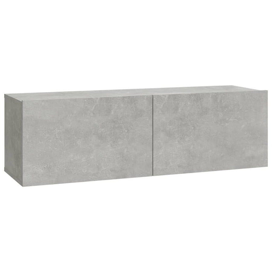 -Delige Tv-Meubelset Bewerkt Hout 100 x 30 x 30 cm Betongrijs