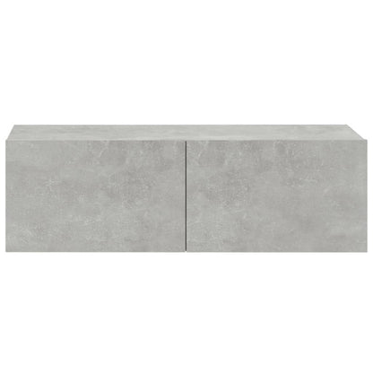 -Delige Tv-Meubelset Bewerkt Hout 100 x 30 x 30 cm Betongrijs