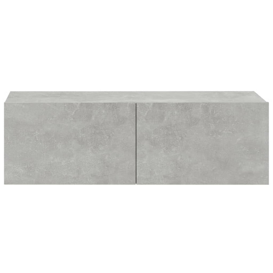 -Delige Tv-Meubelset Bewerkt Hout 100 x 30 x 30 cm Betongrijs
