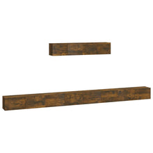 -Delige Tv-Meubelset Bewerkt Hout Kleurig 100 x 30 x 30 cm Gerookt eiken