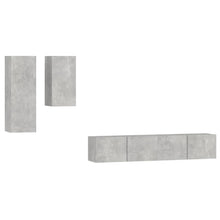 -Delige Tv-Meubelset Bewerkt Hout 80 x 30 x 30 cm Betongrijs