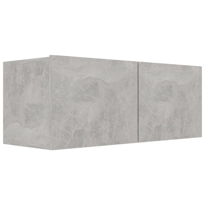 -Delige Tv-Meubelset Bewerkt Hout 80 x 30 x 30 cm Betongrijs