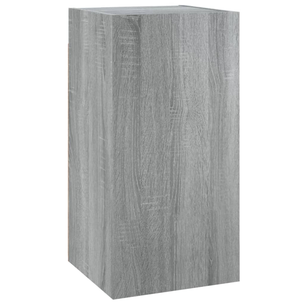 -Delige Tv-Meubelset Bewerkt Hout Eikenkleurig 80 x 30 x 30 cm Grijs sonoma
