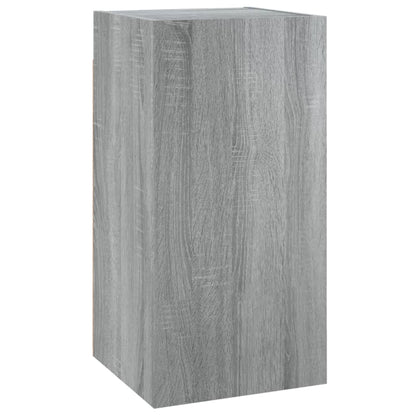 -Delige Tv-Meubelset Bewerkt Hout Eikenkleurig 80 x 30 x 30 cm Grijs sonoma