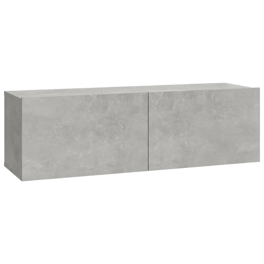 4-Delige Tv-Meubelset Bewerkt Hout Betongrijs 100 x 30 x 30 cm