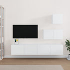 Tv-meubelset 4-delig bewerkt hout 60/80 cm