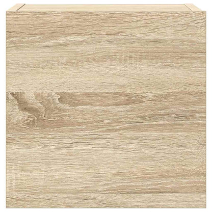 4-Delige Tv-Meubelset Bewerkt Hout Kleurig 60/80 cm Sonoma eiken
