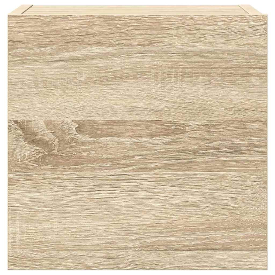 4-Delige Tv-Meubelset Bewerkt Hout Kleurig 60/80 cm Sonoma eiken