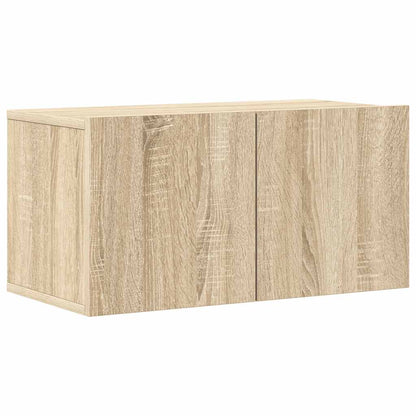 4-Delige Tv-Meubelset Bewerkt Hout Kleurig 60/80 cm Sonoma eiken