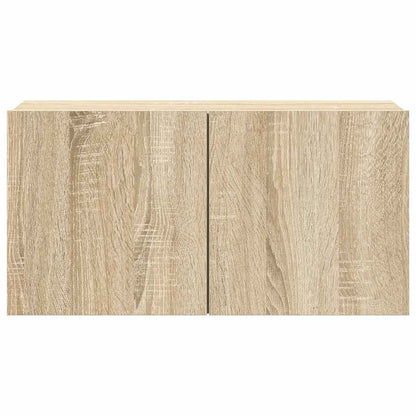 4-Delige Tv-Meubelset Bewerkt Hout Kleurig 60/80 cm Sonoma eiken