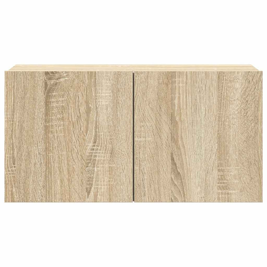 4-Delige Tv-Meubelset Bewerkt Hout Kleurig 60/80 cm Sonoma eiken