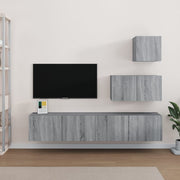 Tv-meubelset 3x 80x30x30 cm bewerkt hout grijs sonoma