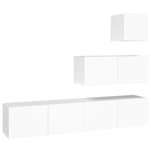 -Delige Tv-Meubelset Bewerkt Hout 80 x 30 x 30 cm Wit