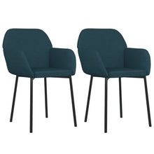 Eetkamerstoelen 2 St Fluweel Blauw