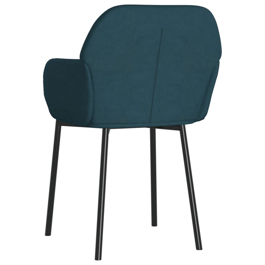 Eetkamerstoelen 2 St Fluweel Blauw