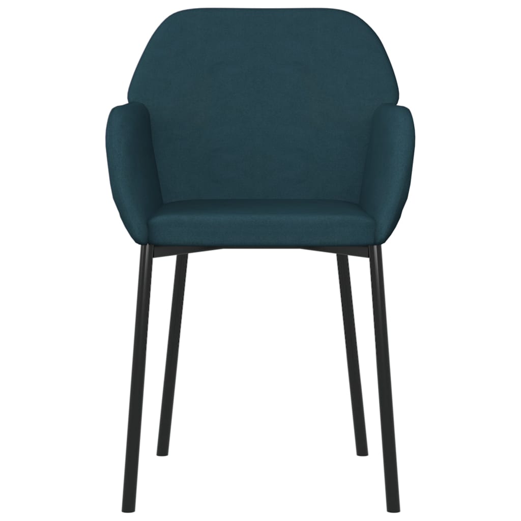 Eetkamerstoelen 2 St Fluweel Blauw