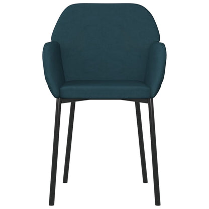Eetkamerstoelen 2 St Fluweel Blauw