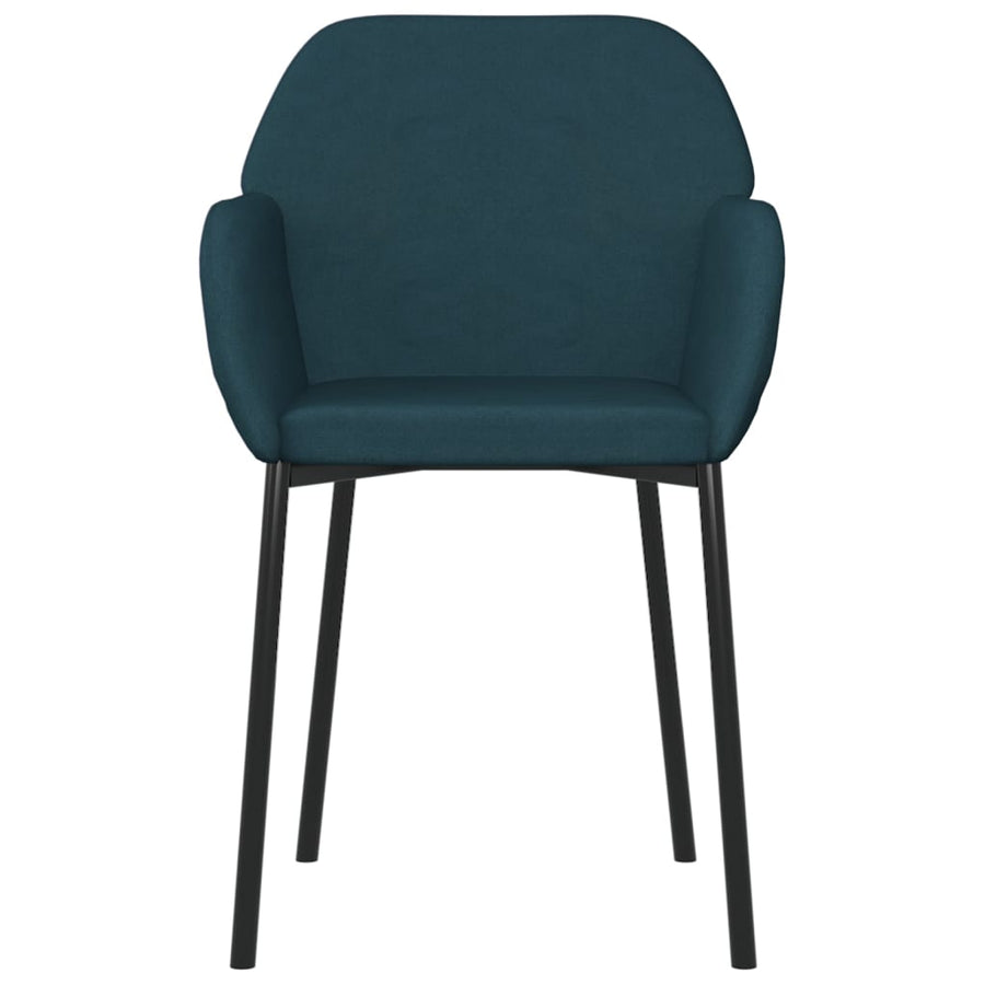 Eetkamerstoelen 2 St Fluweel Blauw