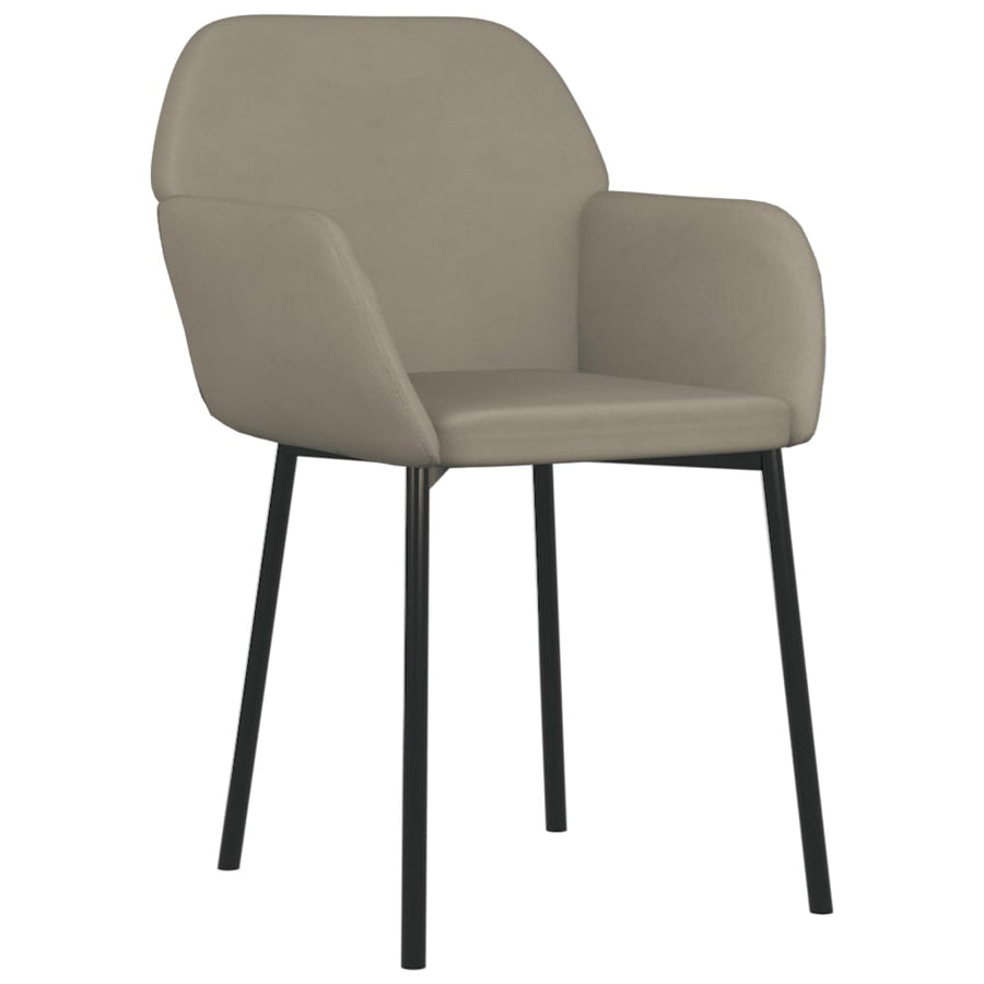 Eetkamerstoelen Fluweel Lichtgrijs