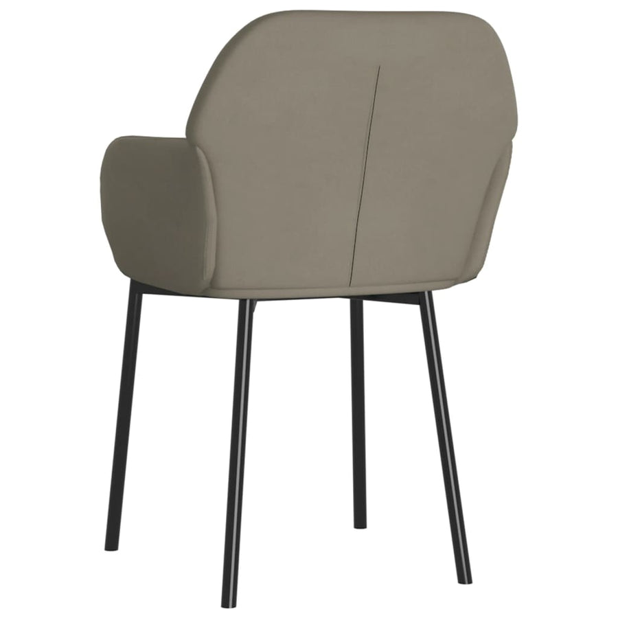 Eetkamerstoelen Fluweel Lichtgrijs