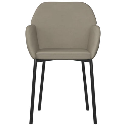 Eetkamerstoelen Fluweel Lichtgrijs