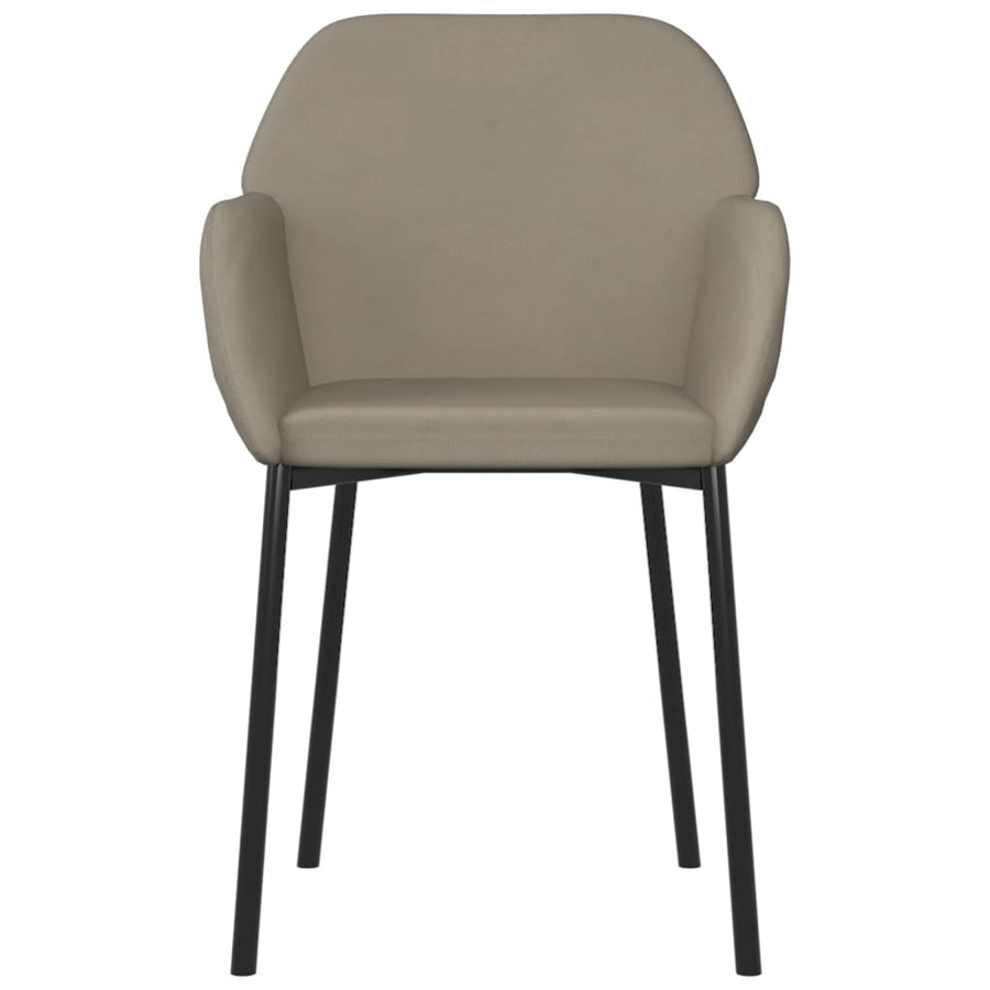 Eetkamerstoelen Fluweel Lichtgrijs