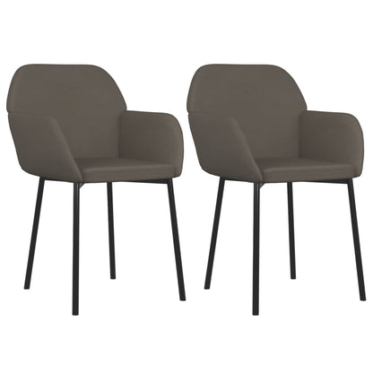 Eetkamerstoelen Fluweel Donkergrijs