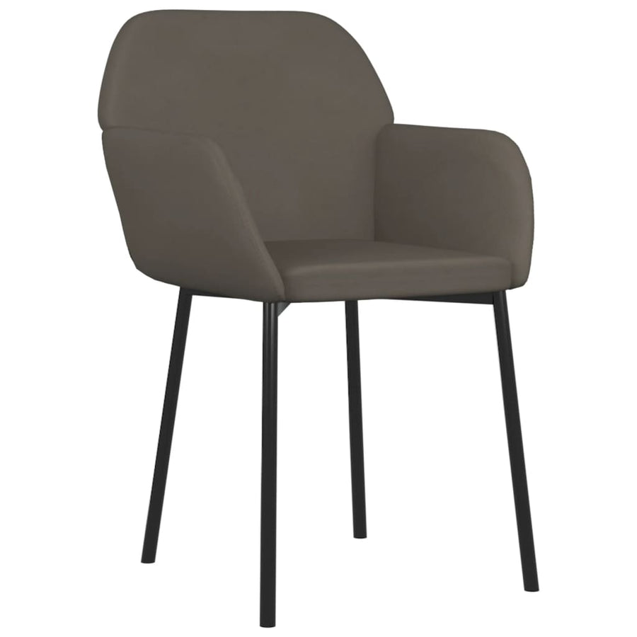 Eetkamerstoelen Fluweel Donkergrijs