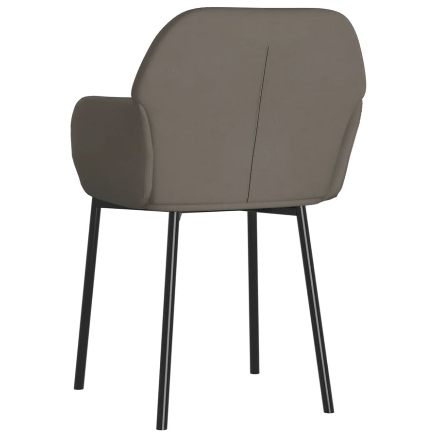 Eetkamerstoelen Fluweel Donkergrijs