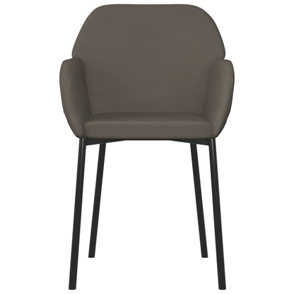 Eetkamerstoelen Fluweel Donkergrijs
