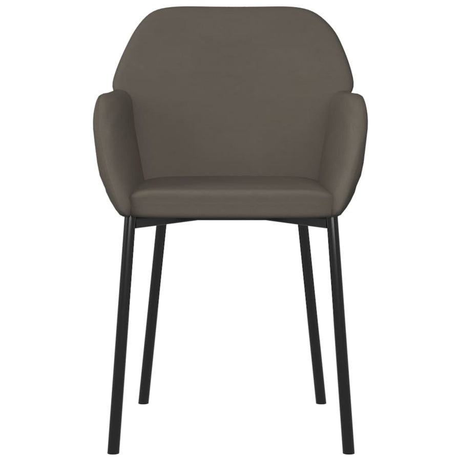 Eetkamerstoelen Fluweel Donkergrijs