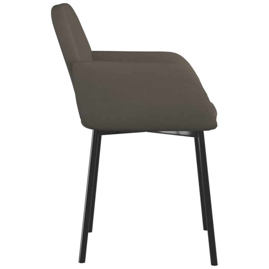 Eetkamerstoelen Fluweel Donkergrijs