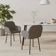 Eetkamerstoelen Fluweel Donkergrijs