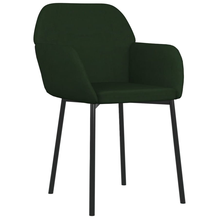 Eetkamerstoelen 2 St Fluweel Donkergroen