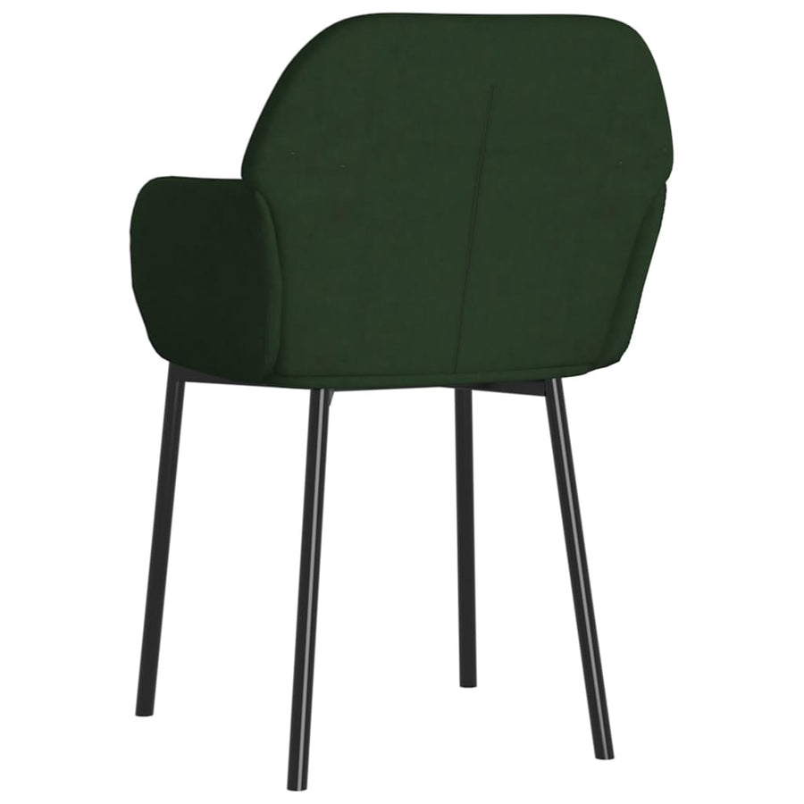 Eetkamerstoelen 2 St Fluweel Donkergroen